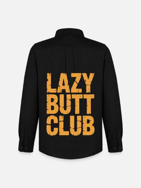Lazybuttclub Gym Fitness Workout - Men's Oxford Shirt by Stanley/Stella - black