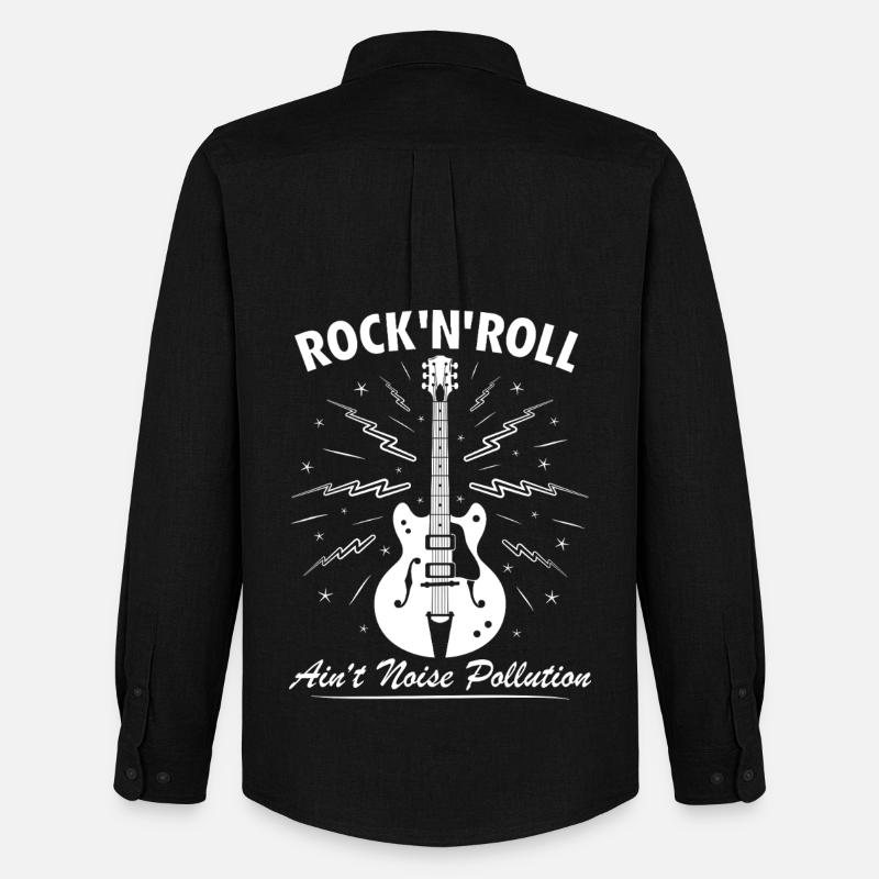 Rock 'n' Roll ist keine Lärmbelastung - Männer Oxford Hemd von Stanley/Stella - Schwarz