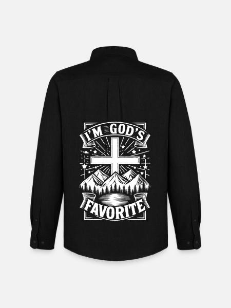 I'm God's favorite - Men's Oxford Shirt by Stanley/Stella - black