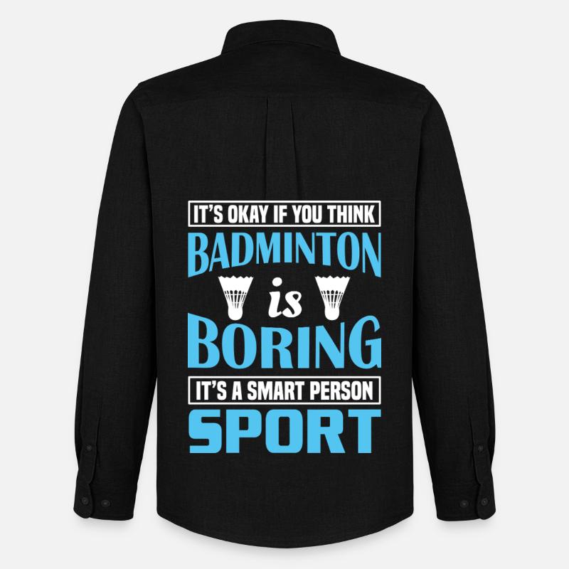 Badminton - Männer Oxford Hemd von Stanley/Stella - Schwarz