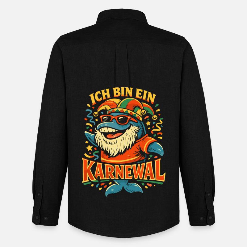 Kölner Karneval Fasching Karnewal Geschenk  - Männer Oxford Hemd von Stanley/Stella - Schwarz