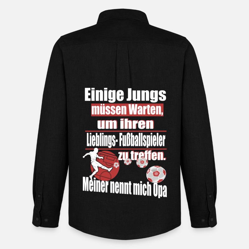 Fußball Opa - Männer Oxford Hemd von Stanley/Stella - Schwarz