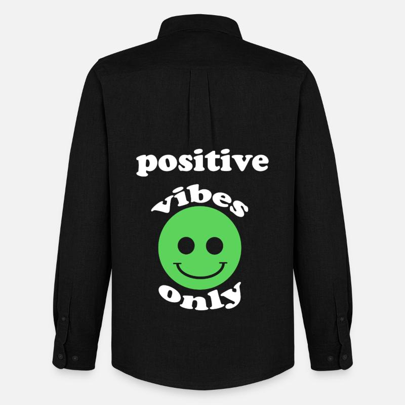 Positive Vibes Only - Männer Oxford Hemd von Stanley/Stella - Schwarz