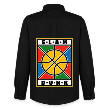 Slam Dunk Basketball - Männer Oxford Hemd von Stanley/Stella - Schwarz - Hinten - AI Model Male 185 dark (185cm)