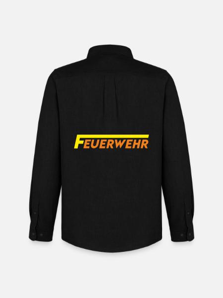 feuerwehr - Männer Oxford Hemd von Stanley/Stella - Schwarz