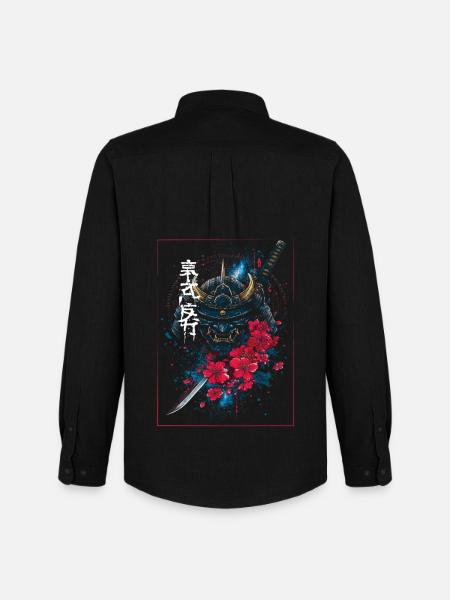 Oni - Japanese Demon Samurai - Men's Oxford Shirt by Stanley/Stella - black