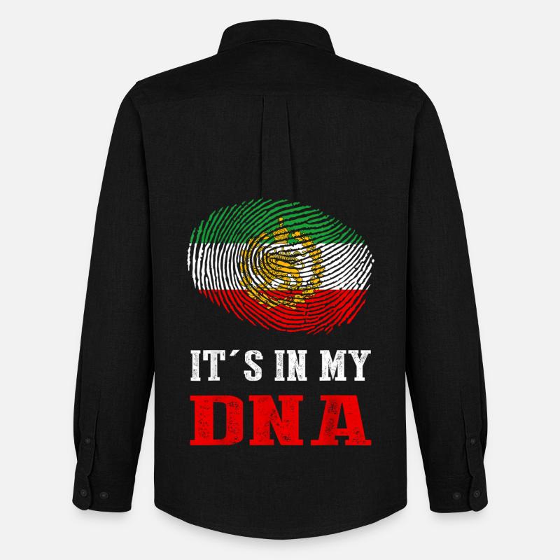 DNA Iran Flagge - Männer Oxford Hemd von Stanley/Stella - Schwarz