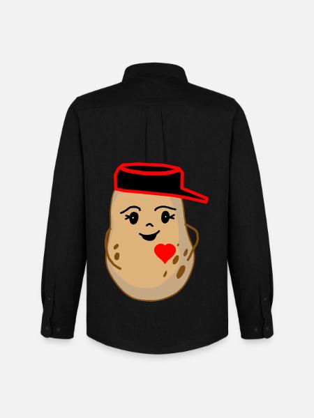 Hearty Potato Potato Vegetable Fantasy - Men's Oxford Shirt by Stanley/Stella - black