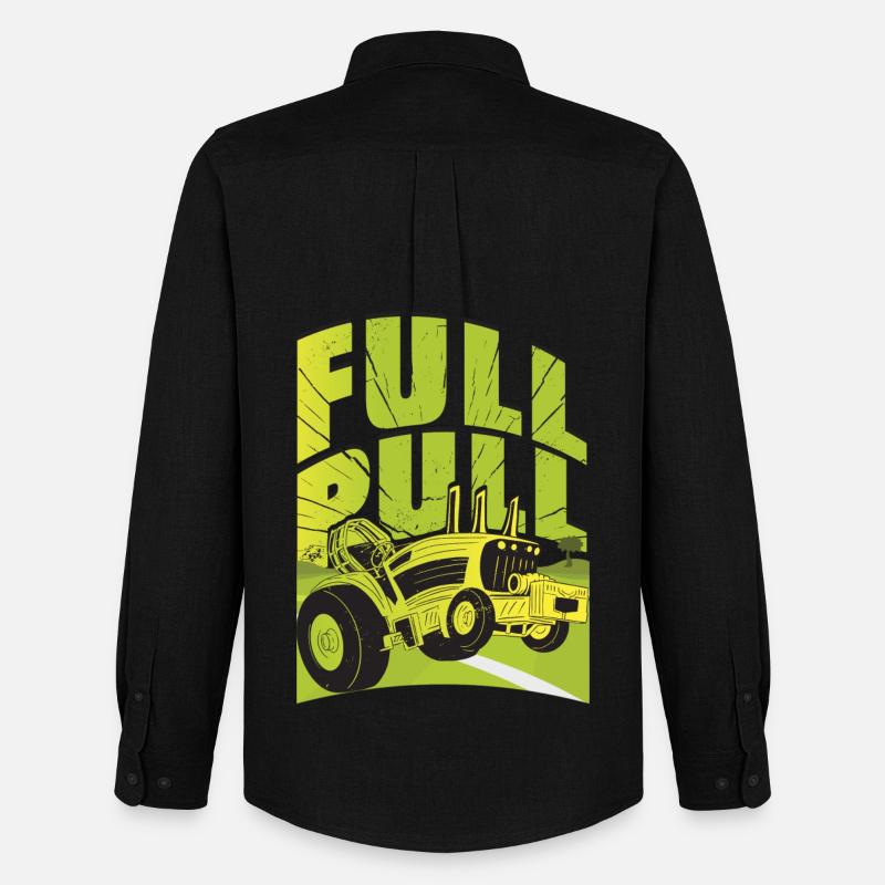 Tractor Pulling - Men's Oxford Shirt by Stanley/Stella - black