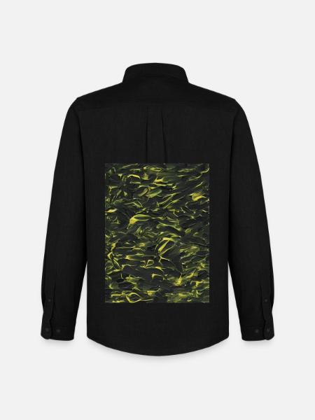 Yellow in the dark (acrylic paint) - Men's Oxford Shirt by Stanley/Stella - black