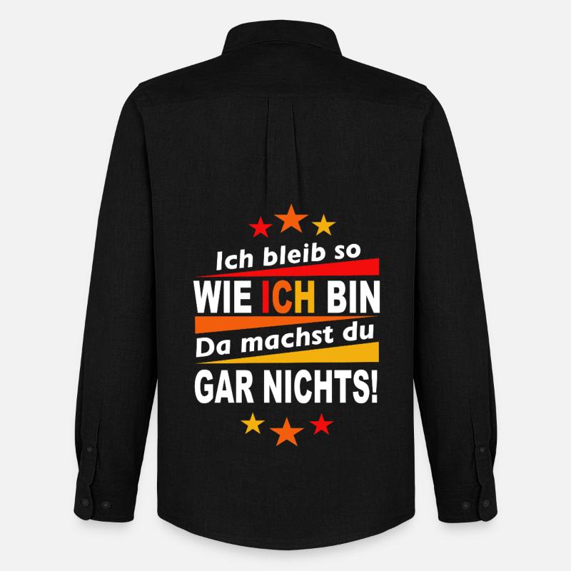 Ich bleib Ich - Statement Shirt - Männer Oxford Hemd von Stanley/Stella - Schwarz