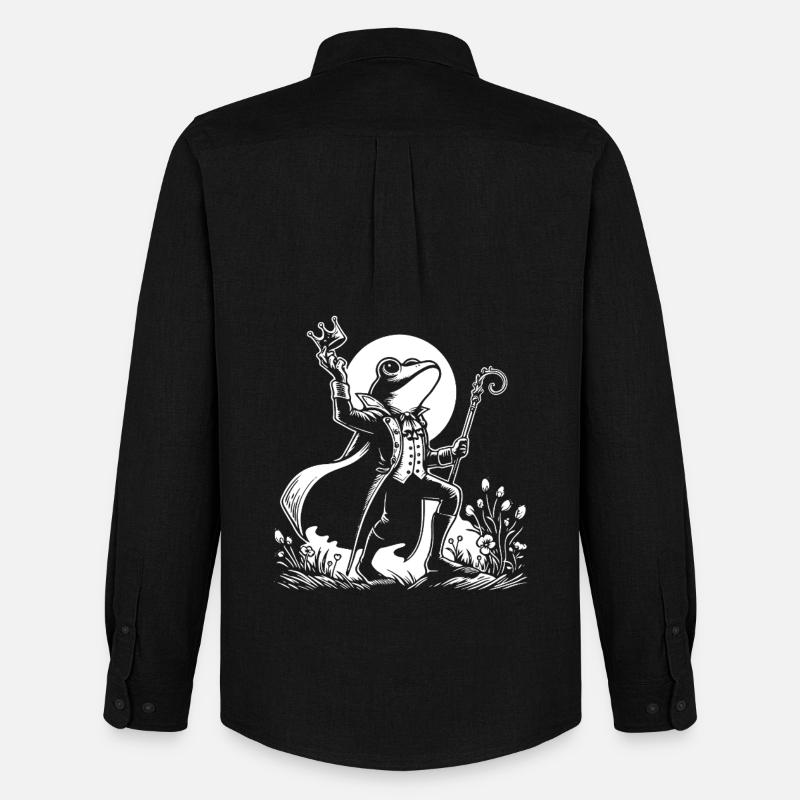 Froschkönig – Märchenhaftes Design - Männer Oxford Hemd von Stanley/Stella - Schwarz