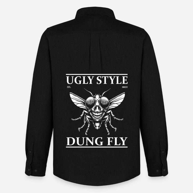 Mistfliege – Ugly Style Funny Design - Männer Oxford Hemd von Stanley/Stella - Schwarz