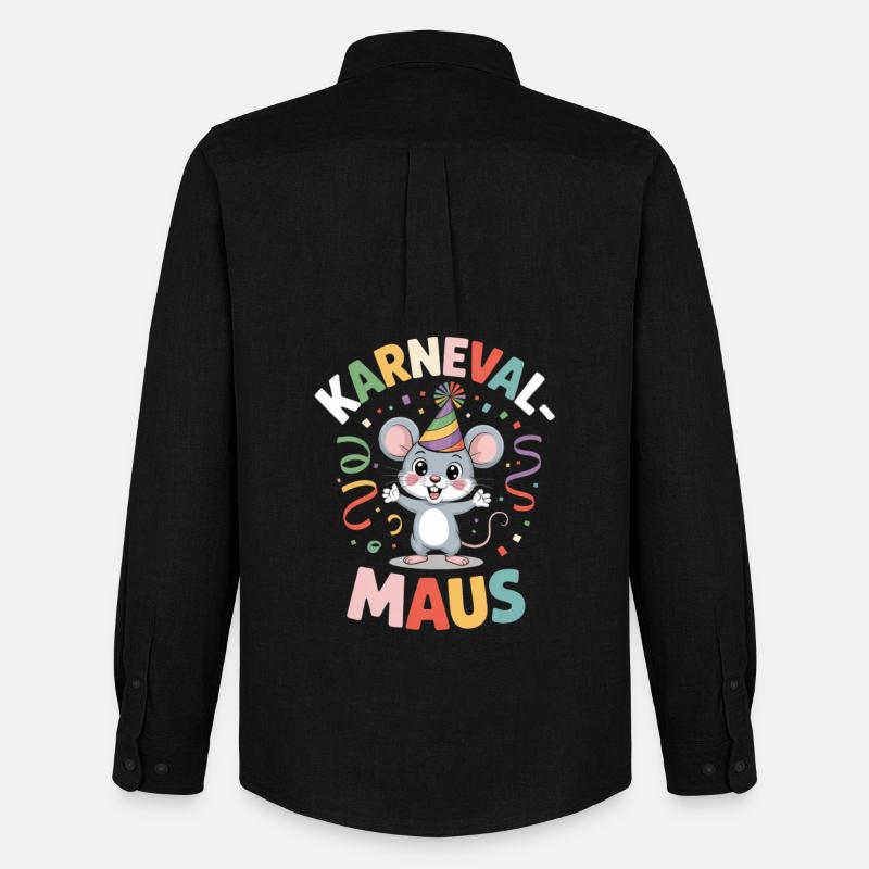 Carnival Mouse Cologne Carnival Mouse - Men's Oxford Shirt by Stanley/Stella - black