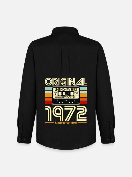 Original 1972 Retro Cassette - Men's Oxford Shirt by Stanley/Stella - black