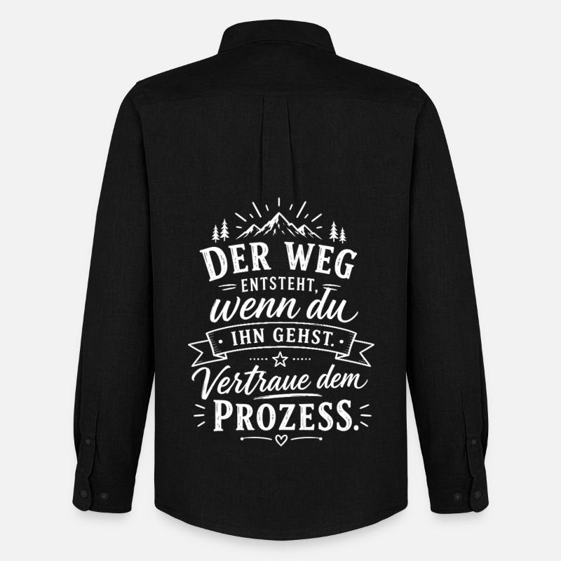 Weg entsteht, wenn du gehst - Männer Oxford Hemd von Stanley/Stella - Schwarz