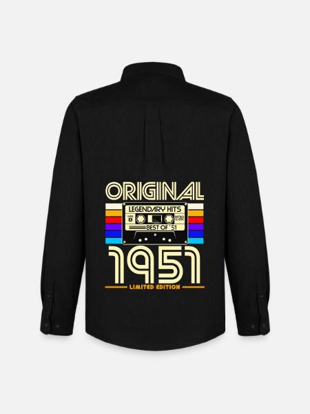Original 1951 Retro Cassette Tee - Men's Oxford Shirt by Stanley/Stella - black