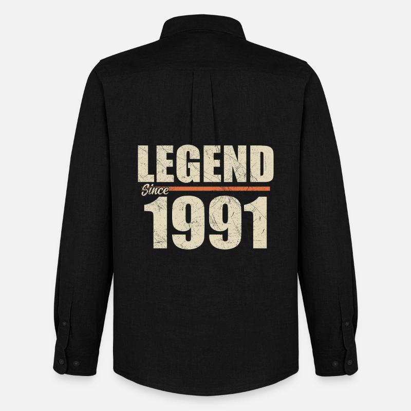 Jubiläum 1991 | Legende seit 1991 - Männer Oxford Hemd von Stanley/Stella - Schwarz