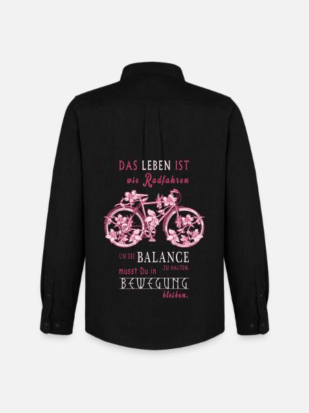 Life is like cycling - Men's Oxford Shirt by Stanley/Stella - black