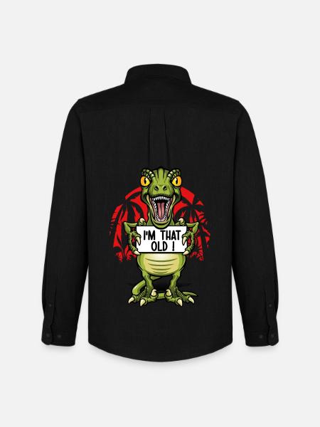 Vieux comme un dinosaure - Chemise Oxford homme Stanley/Stella - noir