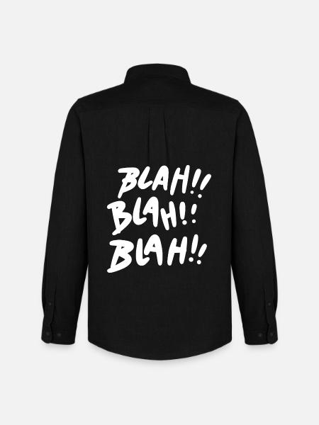 Bla Bla Bla Blanc - Chemise Oxford homme Stanley/Stella - noir
