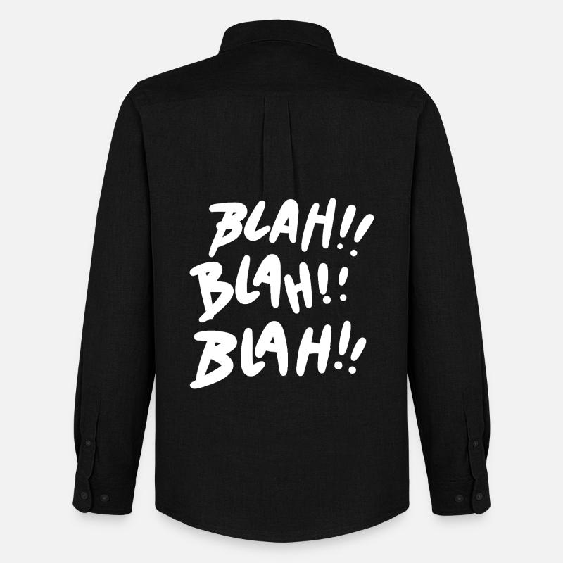 Bla Bla Bla Blanc - Chemise Oxford homme Stanley/Stella - noir