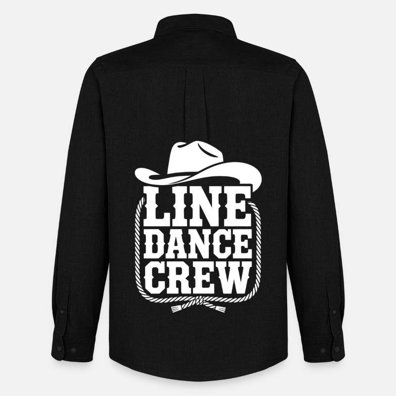 Line Dance Crew Western Logo - Männer Oxford Hemd von Stanley/Stella - Schwarz