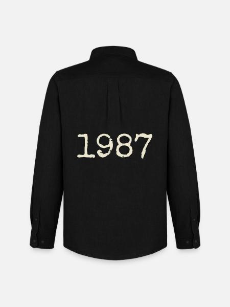 1987 Birthday Gift - Awesome since 1987 - Men's Oxford Shirt by Stanley/Stella - black