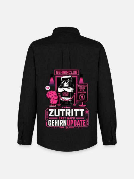 Zutritt erst nach Gehirnupdate - Männer Oxford Hemd von Stanley/Stella - Schwarz