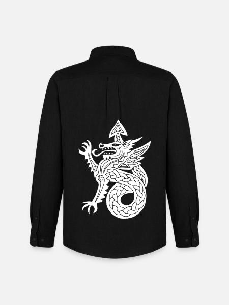 White Dragon - Men's Oxford Shirt by Stanley/Stella - black