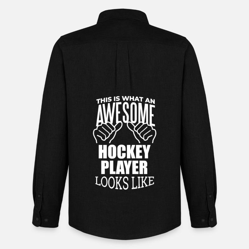 Hockey - Männer Oxford Hemd von Stanley/Stella - Schwarz