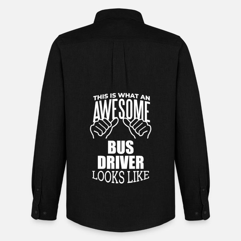 Busfahrer - Männer Oxford Hemd von Stanley/Stella - Schwarz