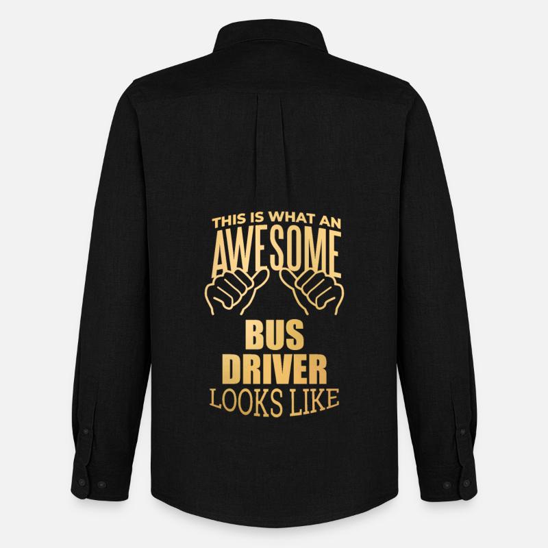 Busfahrer - Männer Oxford Hemd von Stanley/Stella - Schwarz