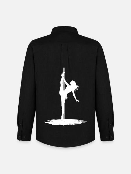 Pole Dance Silhouette – Aesthetic Art - Men's Oxford Shirt by Stanley/Stella - black