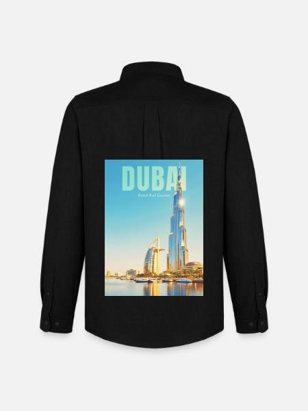 Dubai Skyline – Desert Metropolis - Men's Oxford Shirt by Stanley/Stella - black