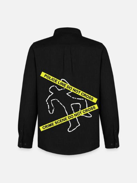 Crime scene set - Men's Oxford Shirt by Stanley/Stella - black
