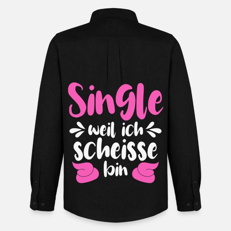 Single weil ich scheiße bin - Männer Oxford Hemd von Stanley/Stella - Schwarz