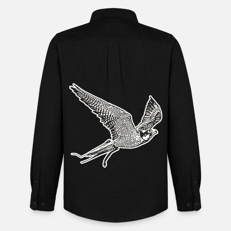 Falke im Flug - Männer Oxford Hemd von Stanley/Stella - Schwarz