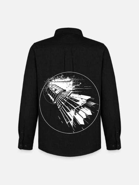 Badminton Sketch - Men's Oxford Shirt by Stanley/Stella - black