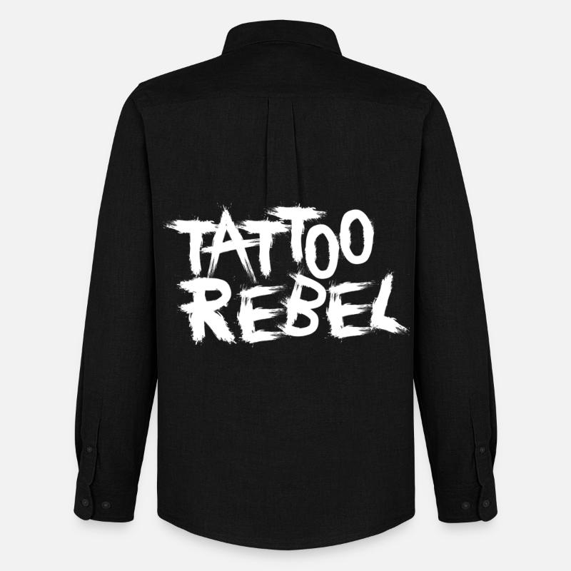 Tattoo Rebel white - Männer Oxford Hemd von Stanley/Stella - Schwarz