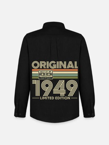 Original 1949 Limited Edition Retro - Men's Oxford Shirt by Stanley/Stella - black