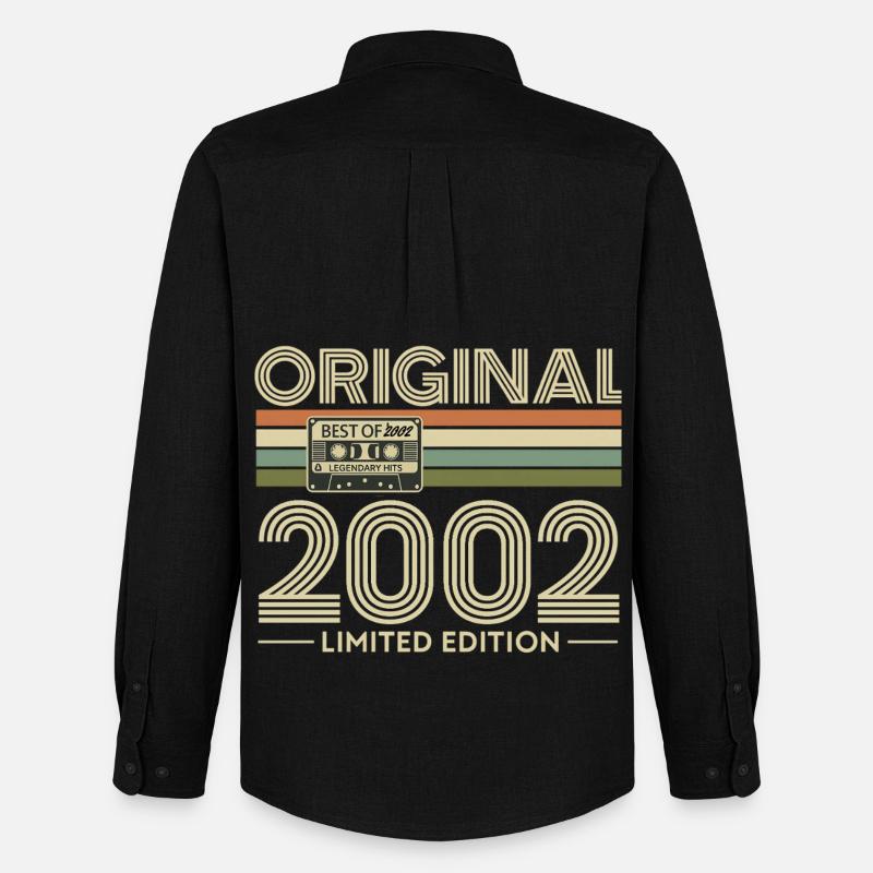 Originale limitierte Edition von 2002 - Männer Oxford Hemd von Stanley/Stella - Schwarz