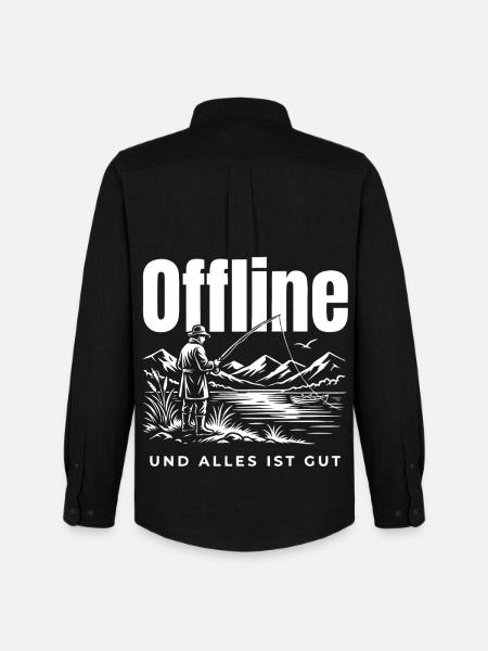 Offline Genuss - Männer Oxford Hemd von Stanley/Stella - Schwarz