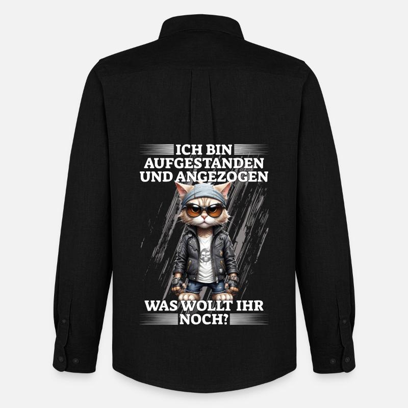 Ich bin aufgestanden und angezogen - Männer Oxford Hemd von Stanley/Stella - Schwarz