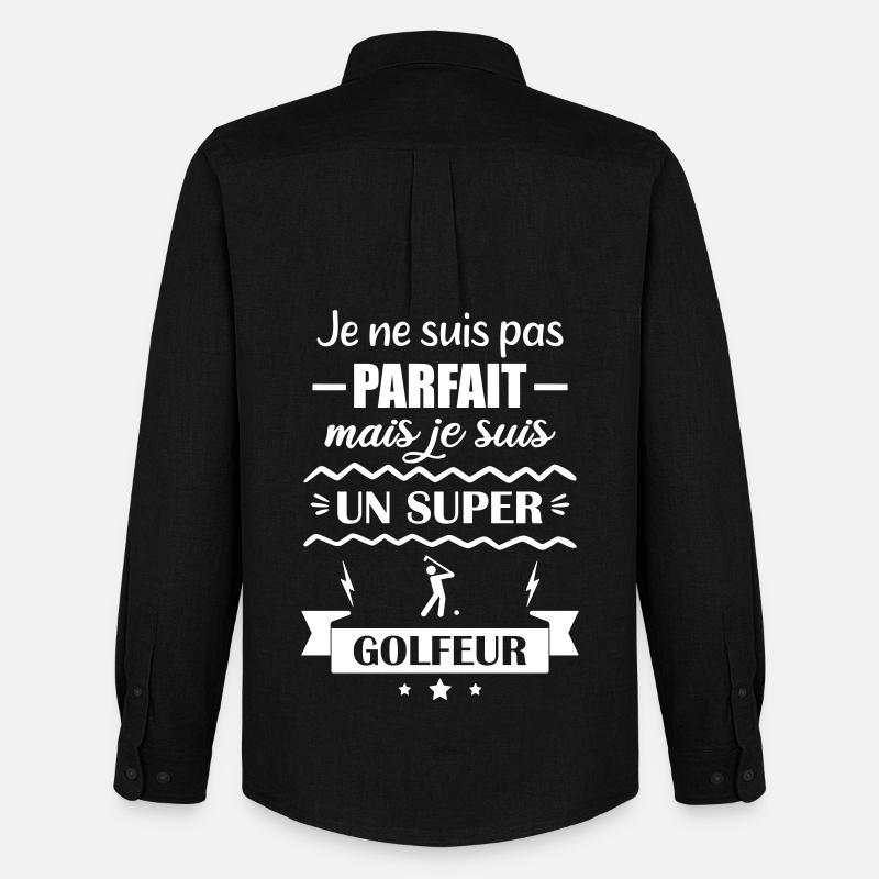 Super Golfer Golf - Männer Oxford Hemd von Stanley/Stella - Schwarz