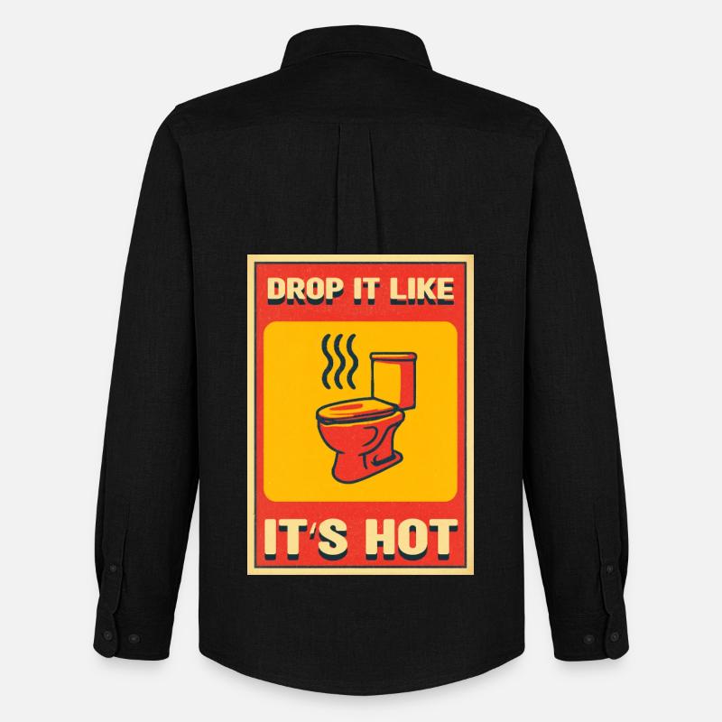 Drop It Like It's Hot Toilet - Männer Oxford Hemd von Stanley/Stella - Schwarz
