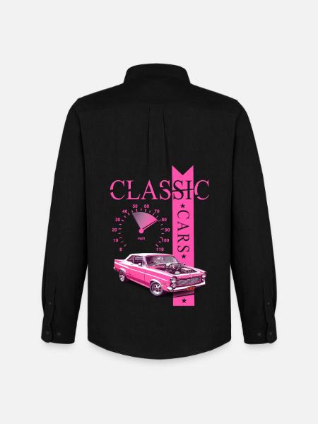 Classic Car - Männer Oxford Hemd von Stanley/Stella - Schwarz