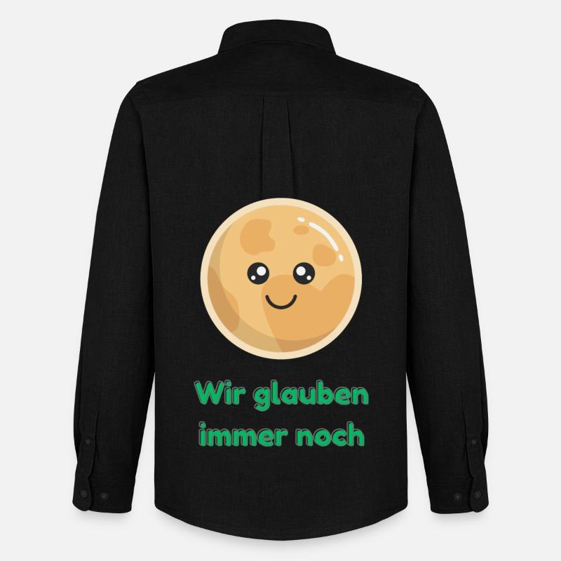 Wir glauben immer noch mit Pluto - Männer Oxford Hemd von Stanley/Stella - Schwarz