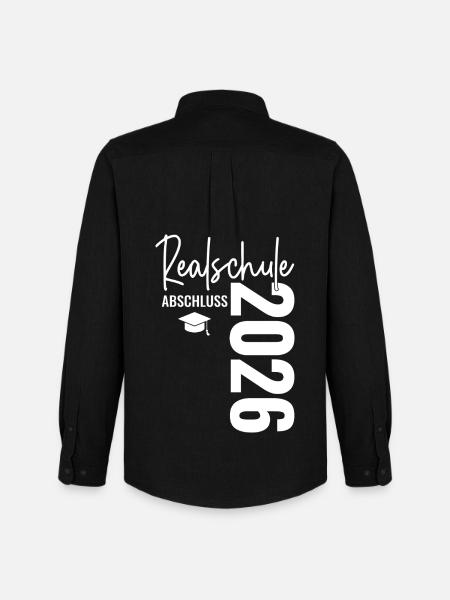 Realschule Graduation - Realschulabschluss 2026 - Men's Oxford Shirt by Stanley/Stella - black