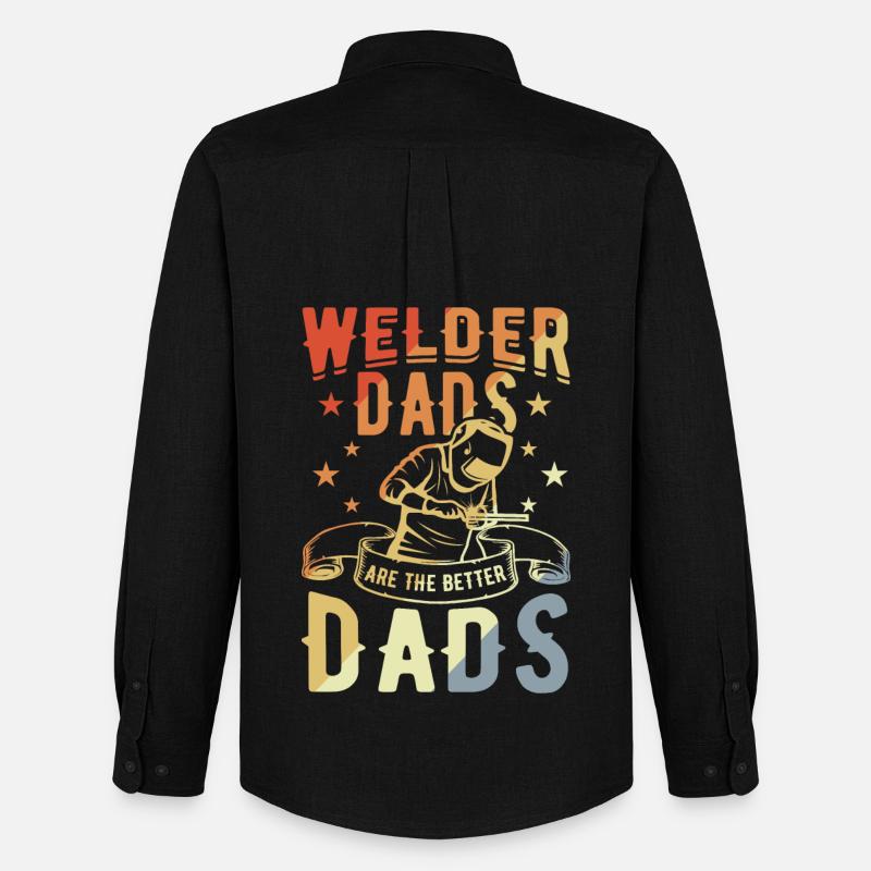 Schweißer Papa - Männer Oxford Hemd von Stanley/Stella - Schwarz